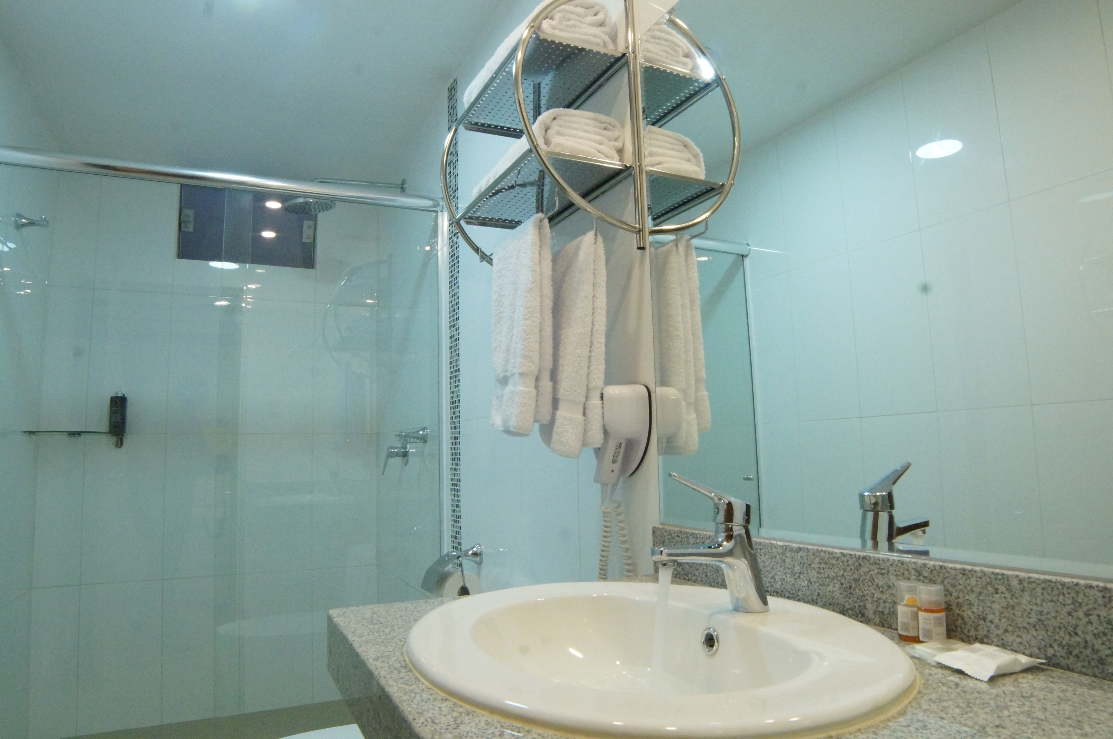 Free toiletries, hair dryer, towels