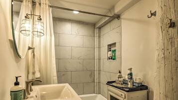Hair dryer, towels