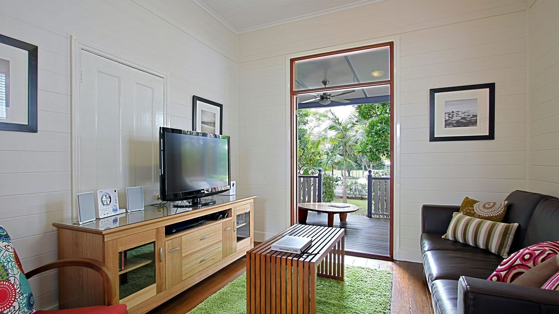 TV, video game console, DVD player, stereo