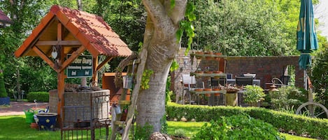 屋外ダイニングエリア