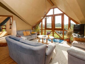 Televisión y chimenea 