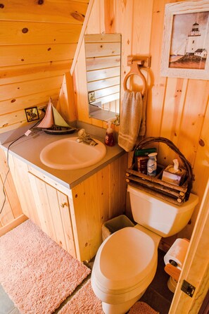 Shower, hair dryer, towels, toilet paper - Enjoy Northern Michigan (Bellaire)