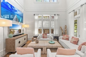 Smart TV, fireplace, DVD player, offices