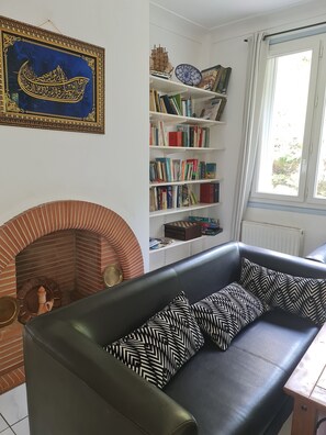 Téléviseur connecté, lecteur de DVD, livres