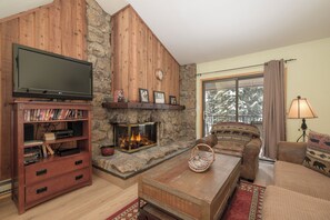 Fernseher, Kamin