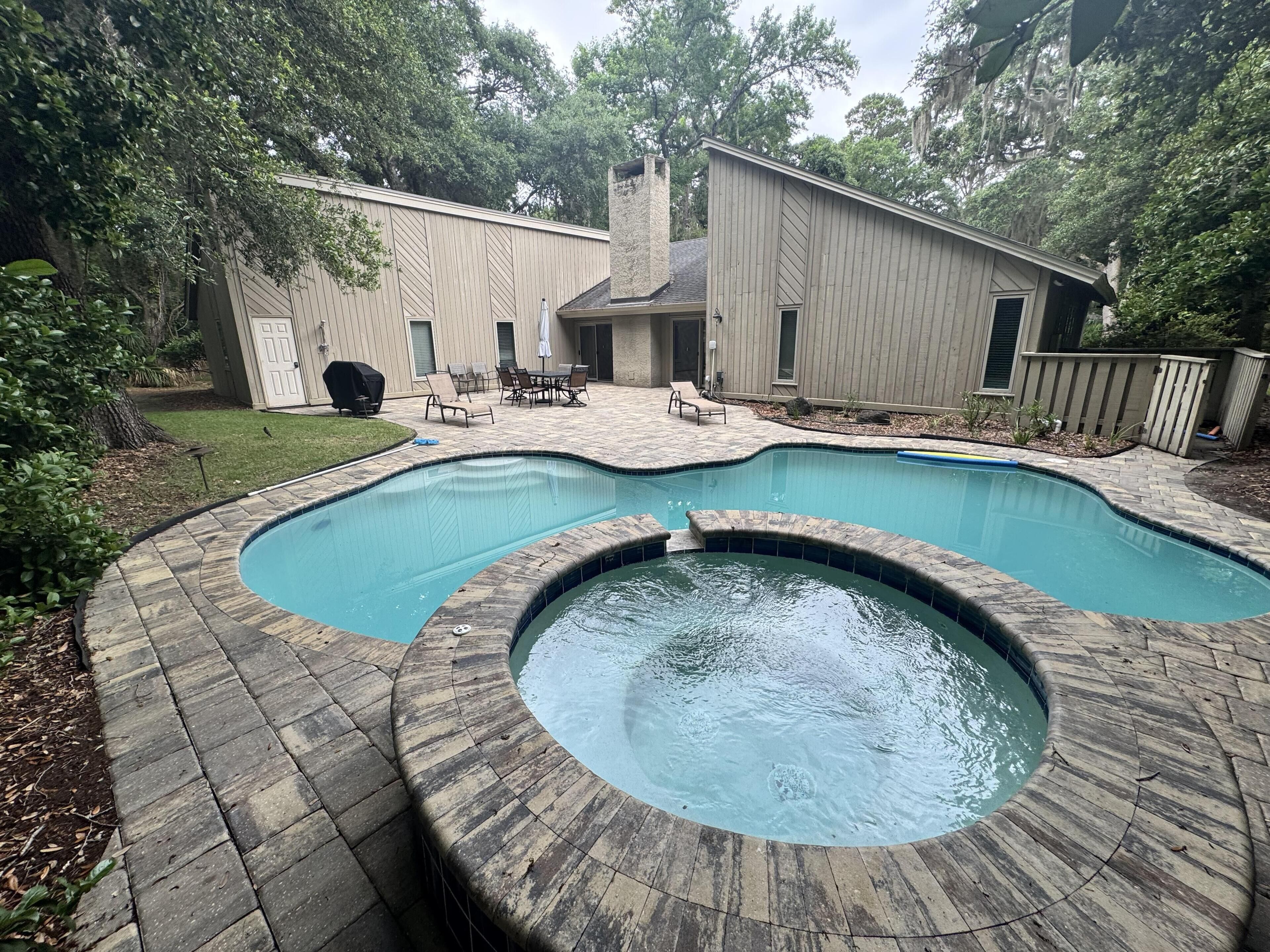 A heated pool