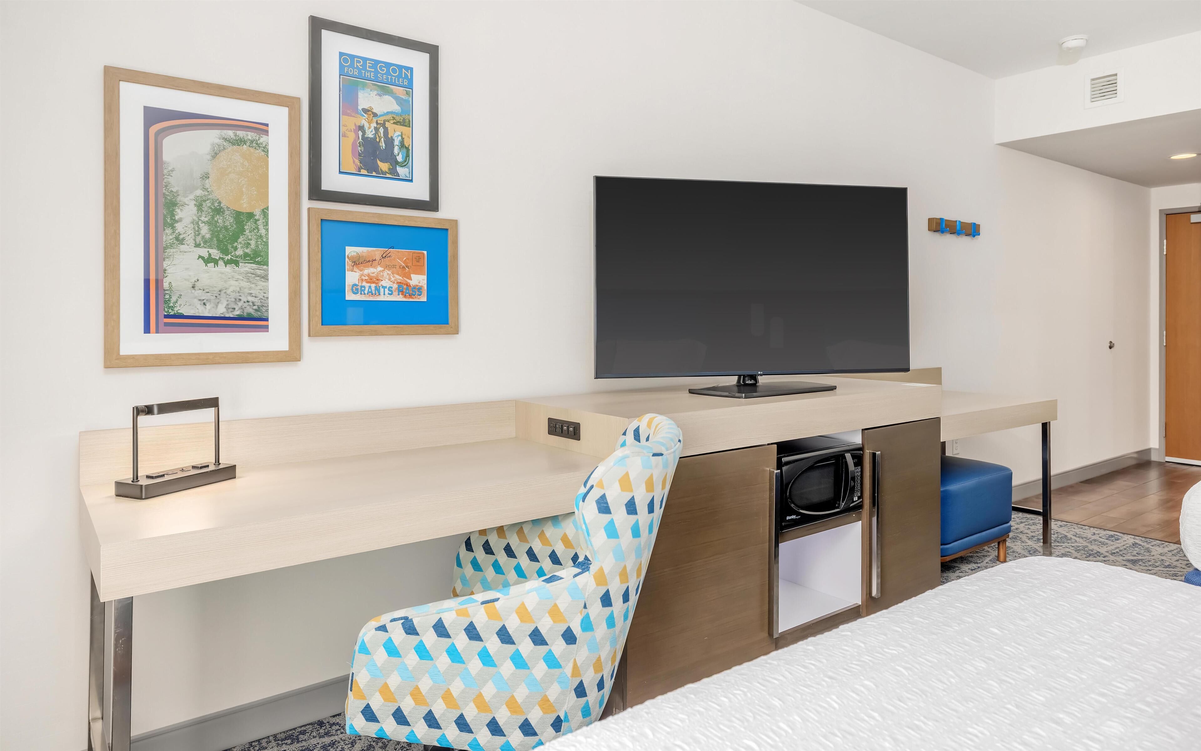 Room, 2 Queen Beds, Refrigerator & Microwave | Premium bedding, in-room safe, desk, laptop workspace