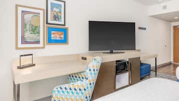 Room, 2 Queen Beds, Refrigerator & Microwave | Premium bedding, in-room safe, desk, laptop workspace