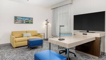 Studio, 1 King Bed with Sofa bed, Refrigerator & Microwave
