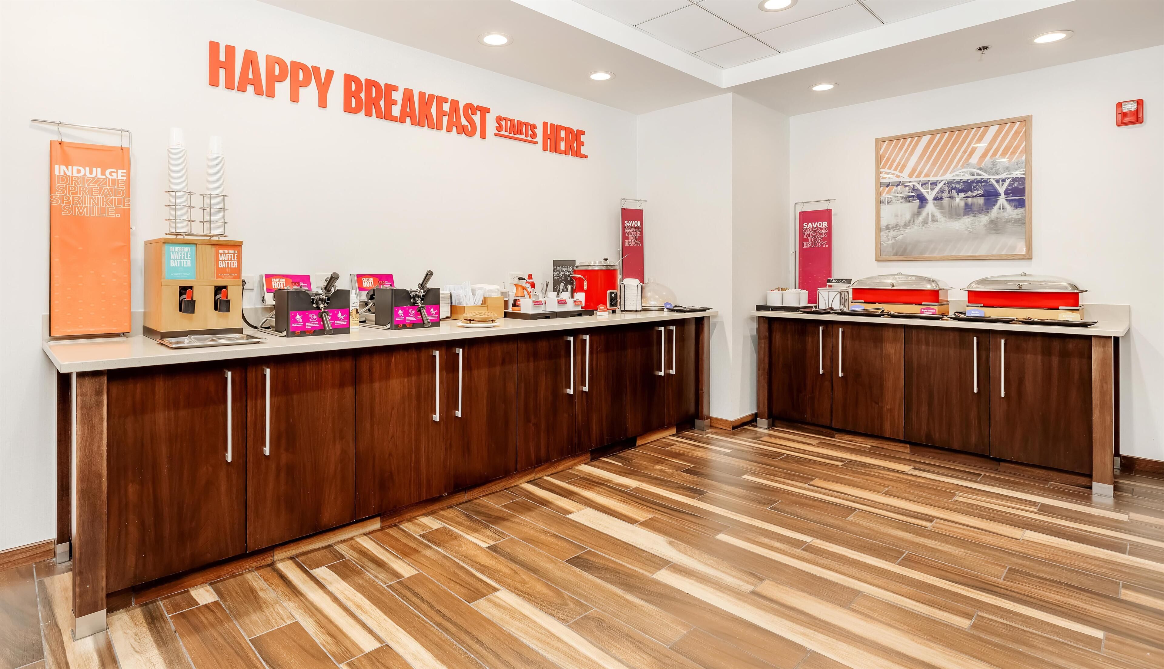 Free daily buffet breakfast 
