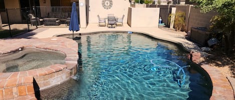 Outdoor pool, a heated pool