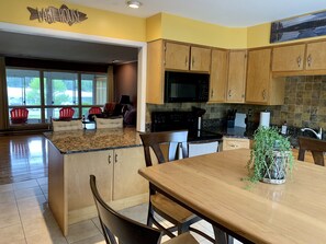 Fridge, microwave, oven, stovetop - Dunham's Bay Lakeside Apartment (Sleeps 6) (Lake George)
