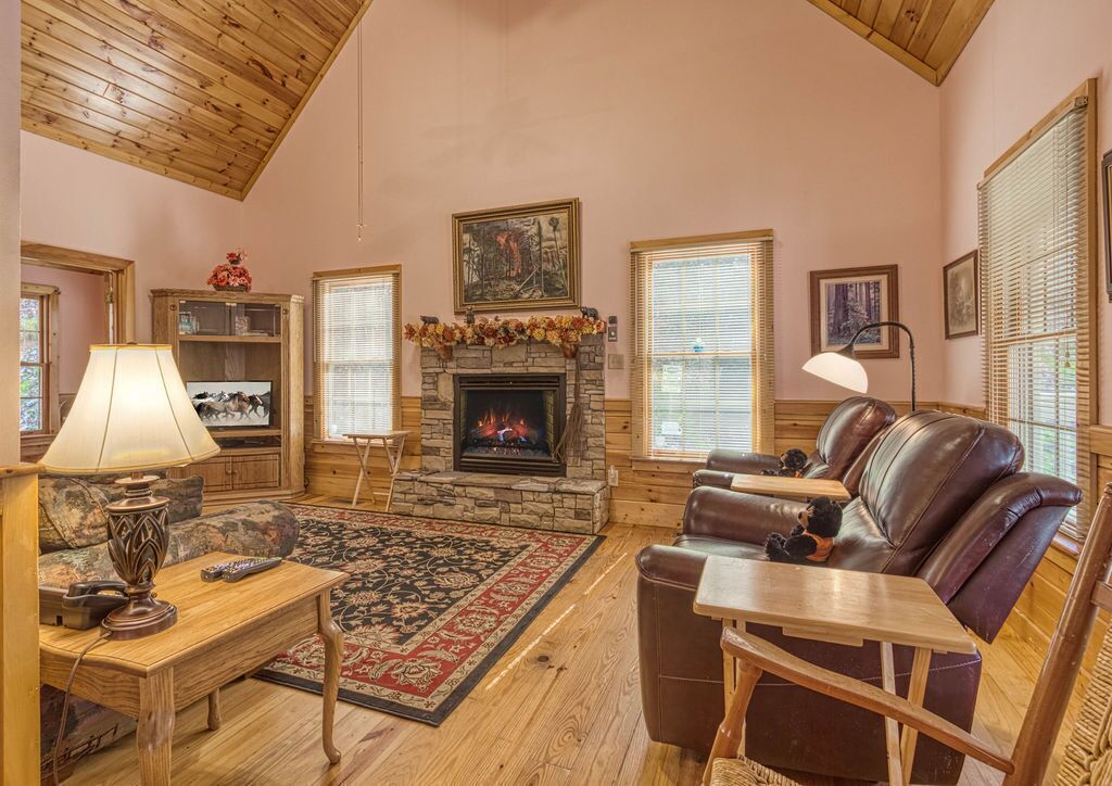 Fladskærms-tv, pejs