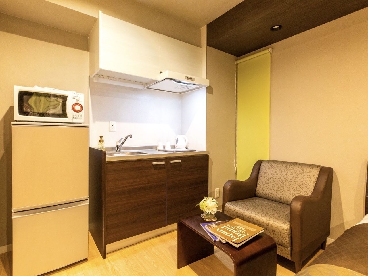 standard twin room | private kitchen | fridge, microwave, stovetop, electric kettle