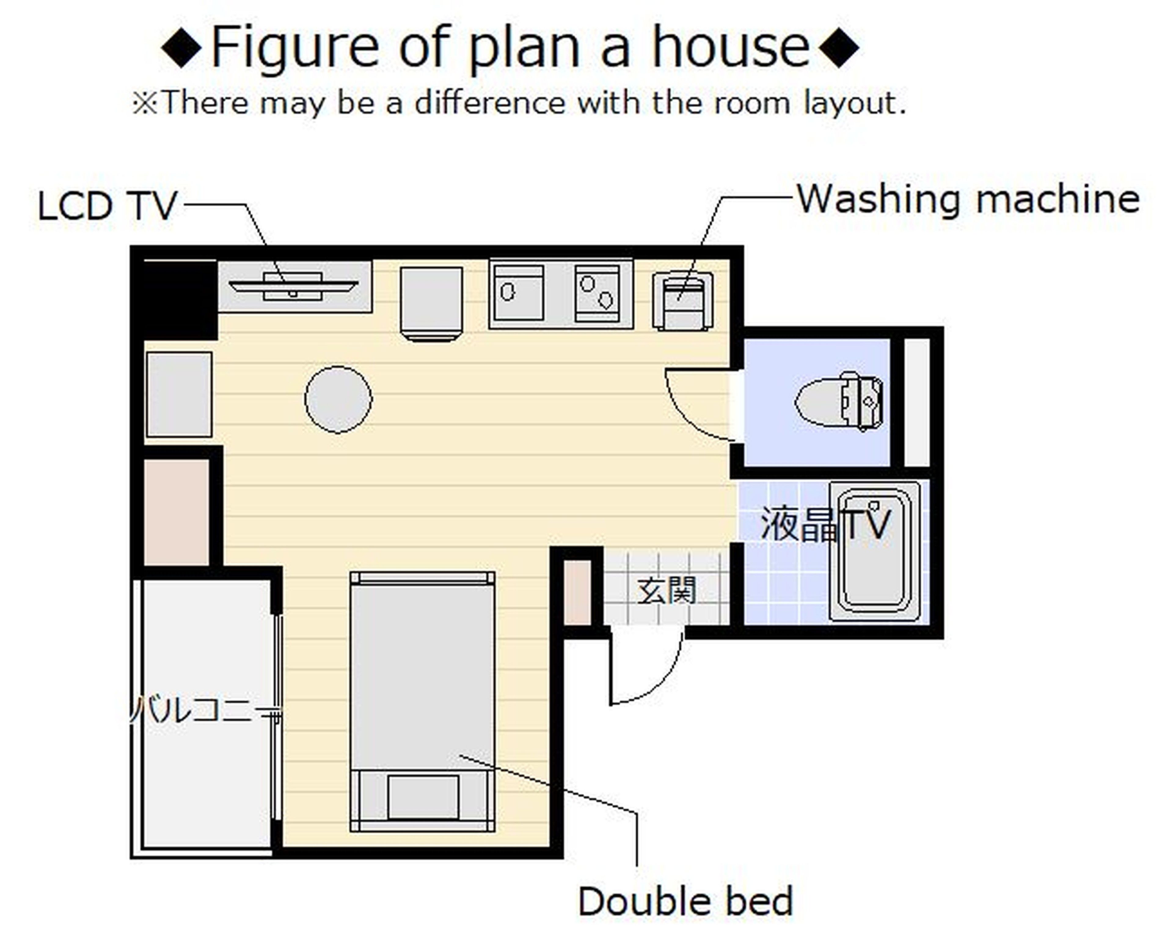 standard double room | floor plan