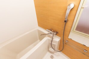 Double Room | Bathroom | Separate bathtub and shower, deep-soaking bathtub, free toiletries - Mr.KINJO in ISHIKAWA inter (Uruma)