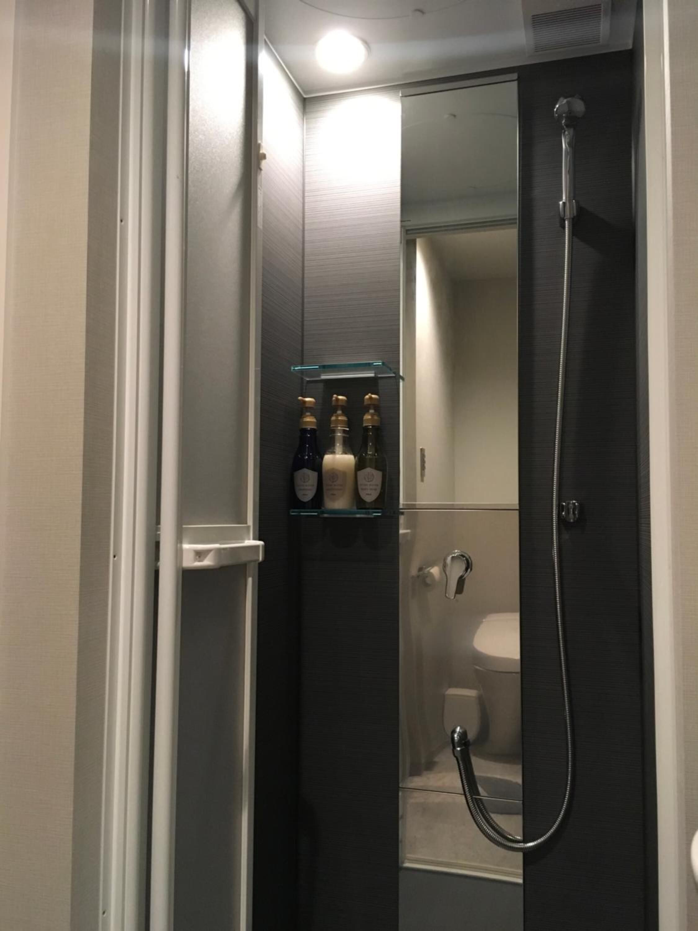 hair dryer, slippers, electronic bidet, towels