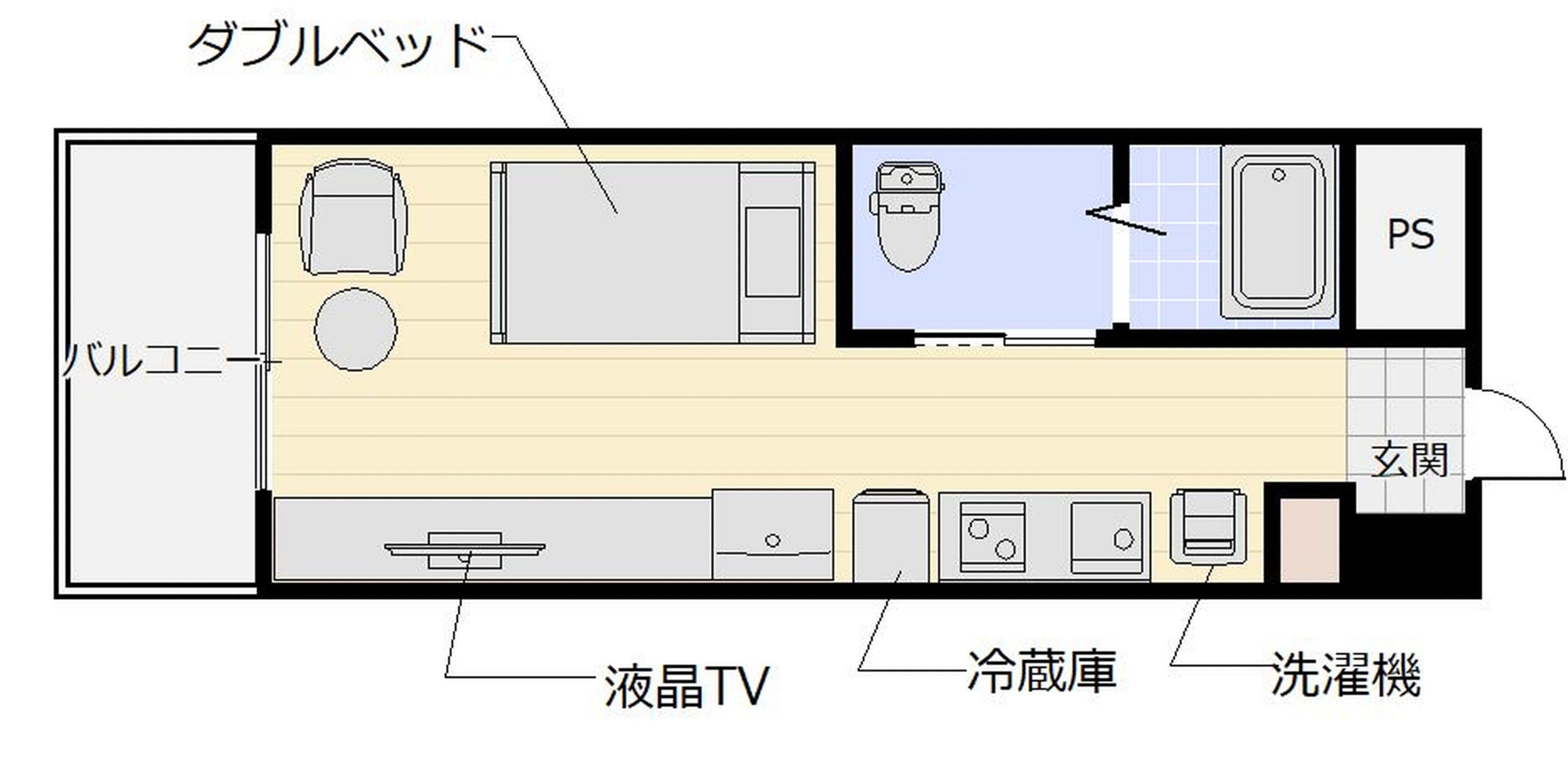双人房 | 楼层平面图