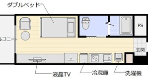雙人房, 非吸煙房 (24sqm) | 樓層平面圖