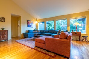 Smart TV, caminetto, videogiochi, lettore DVD