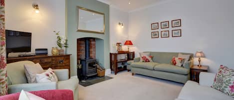 TV, fireplace, DVD player