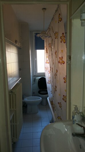 Double Room, Private Bathroom | Bathroom | Shower, hair dryer, bidet, towels