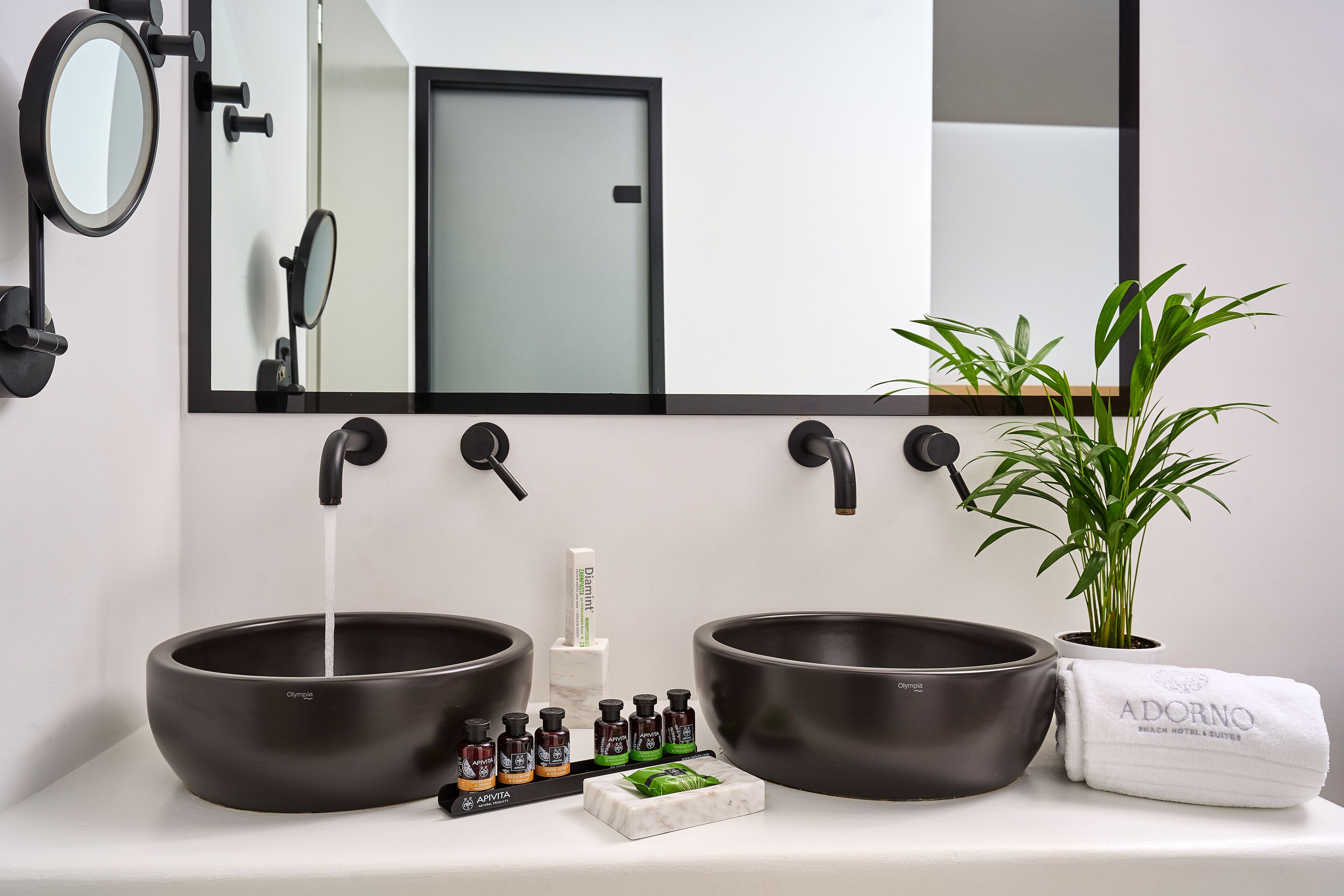 premium maisonette with private pool | bathroom | free toiletries, hair dryer, slippers, towels