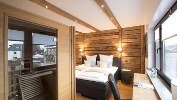 Deluxe-Doppelzimmer | 1 Schlafzimmer, Bettwäsche aus ägyptischer Baumwolle