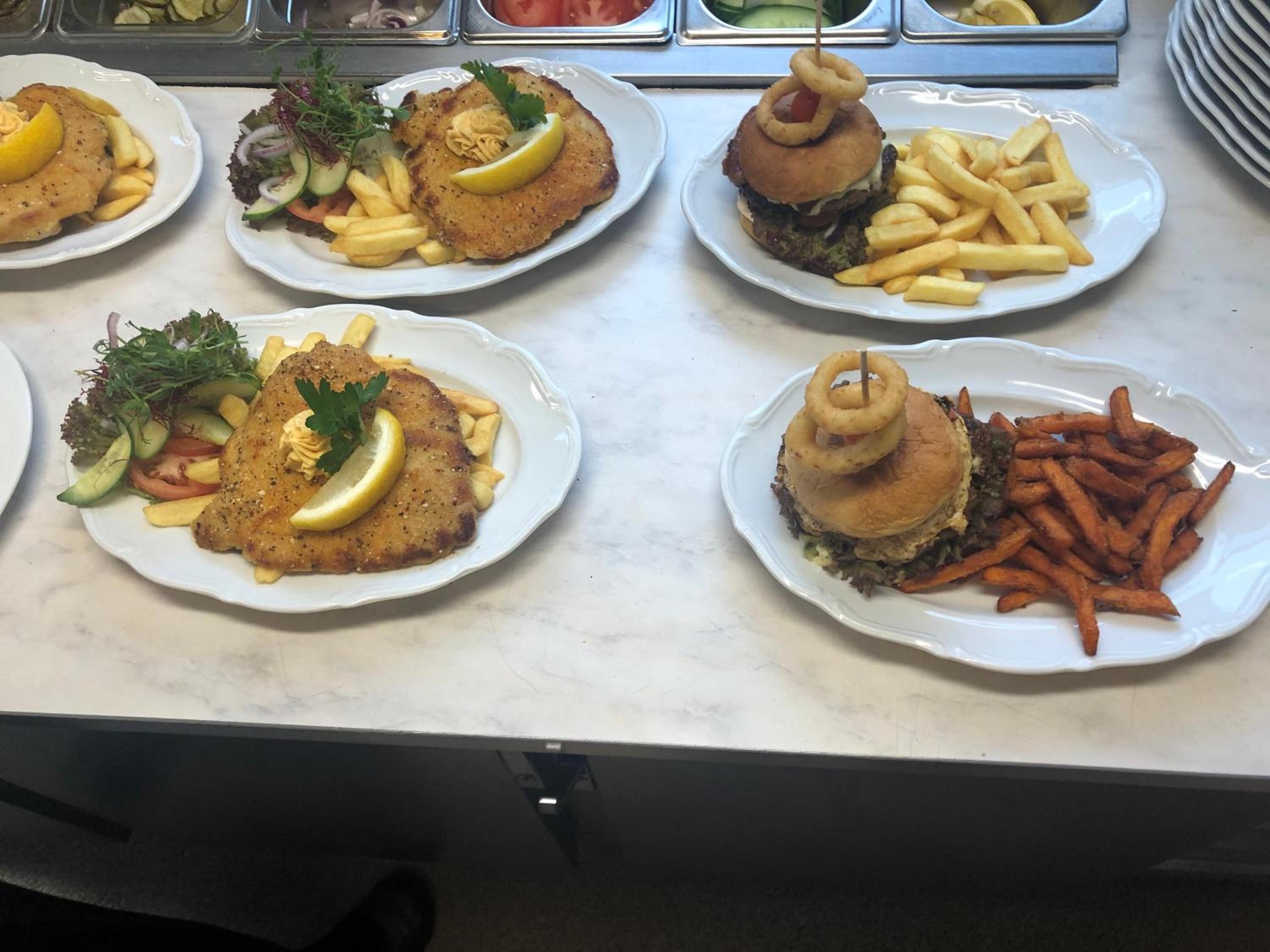 lunch and dinner served, local and international cuisine