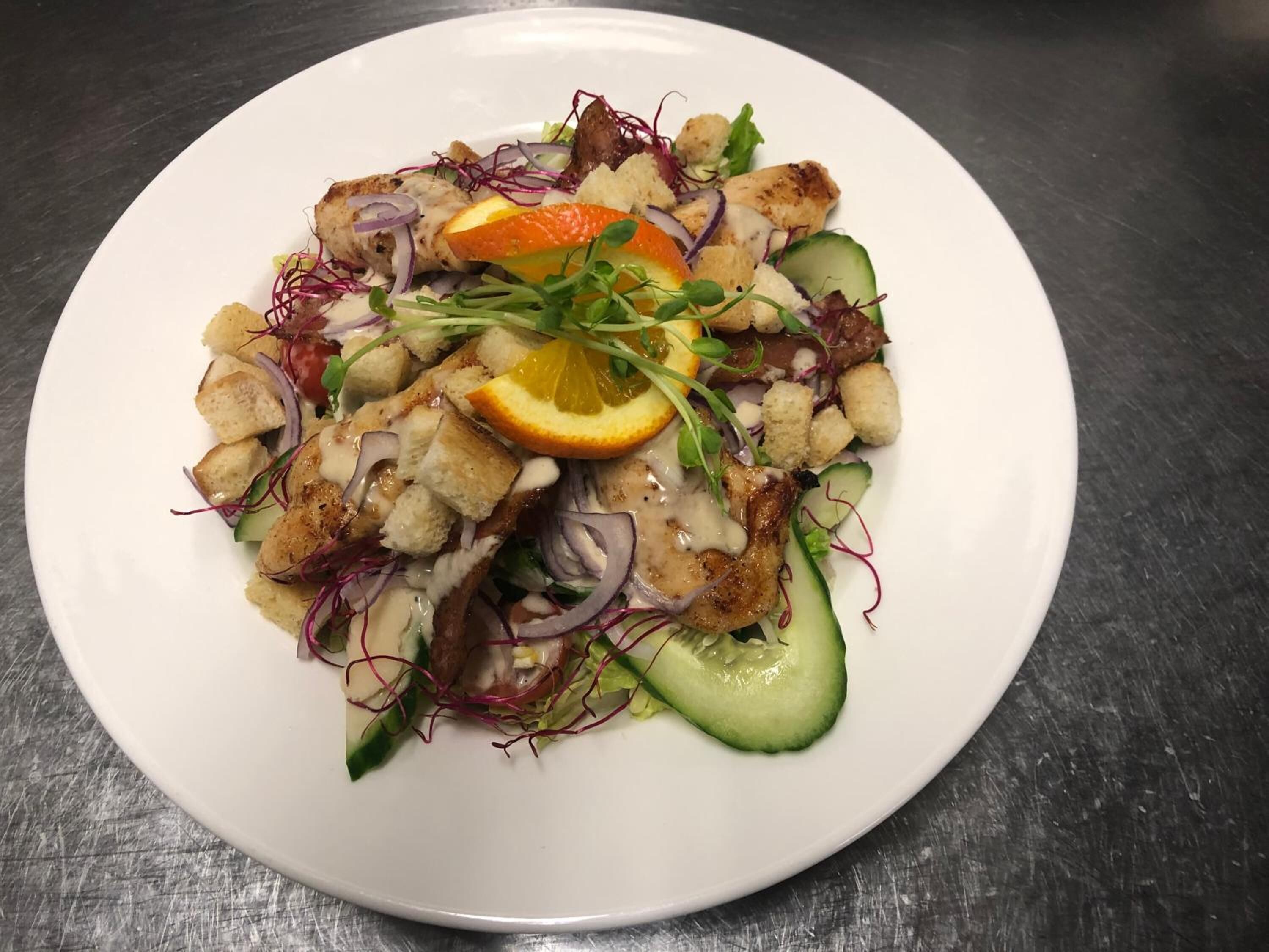 lunch and dinner served, local and international cuisine