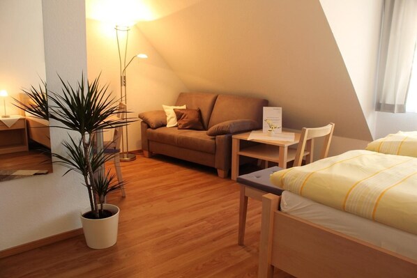 Individually furnished, desk, laptop workspace, blackout curtains