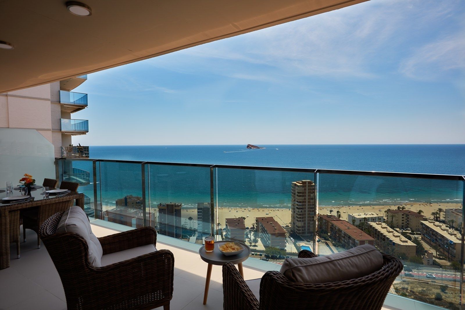 Appartement, 2 slaapkamers, terras, uitzicht op zee | Terras