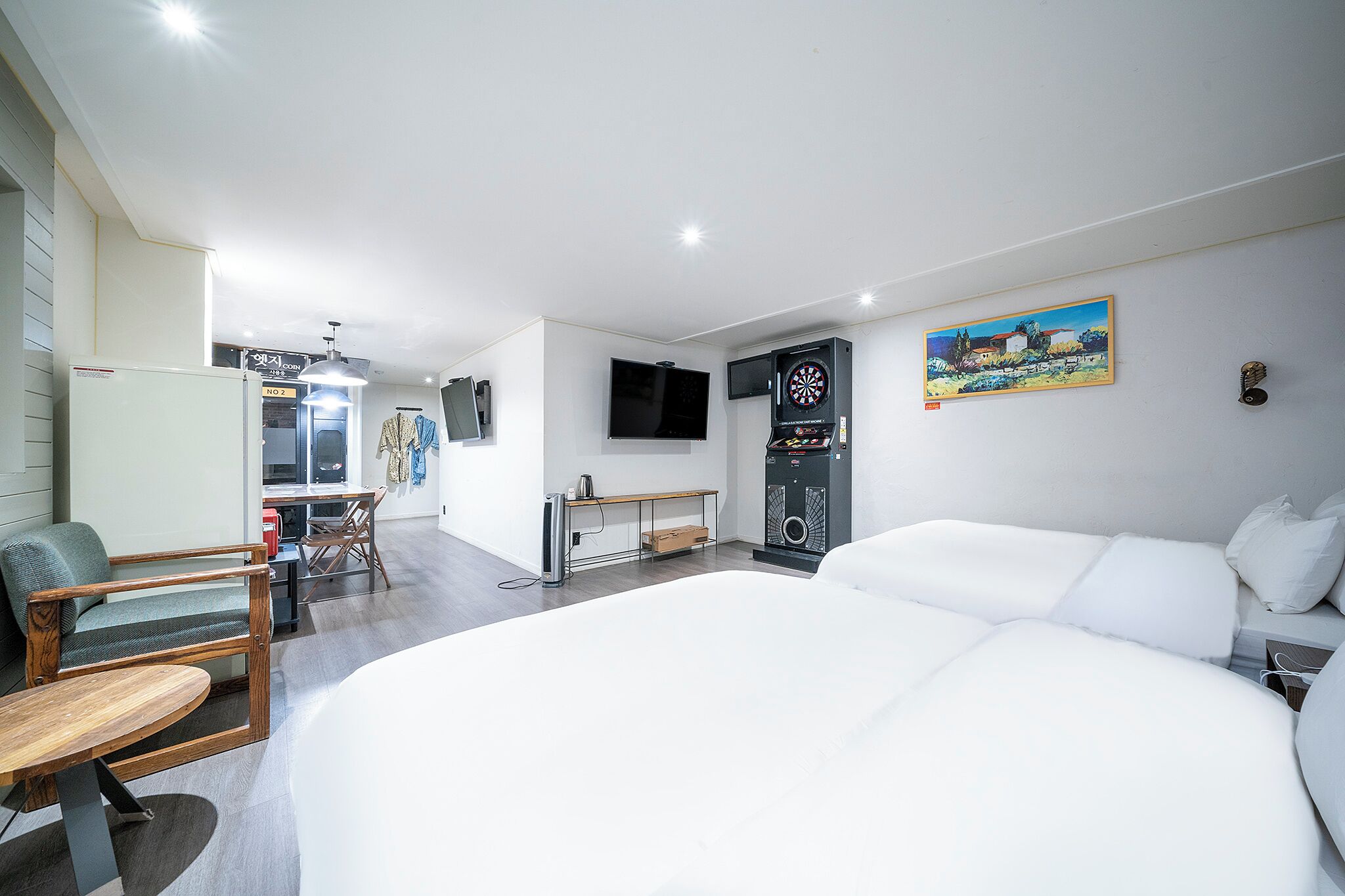 Family Quadruple Room, 2 Queen Beds | Premium bedding, down comforters, desk, laptop workspace