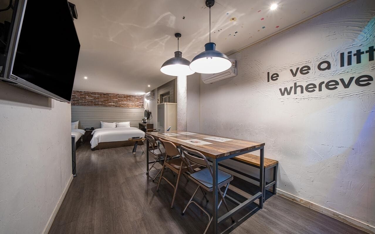 family quadruple room, 2 queen beds | premium bedding, down duvets, desk, laptop workspace