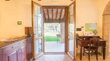 Classic Apartment, 3 Bedrooms | Living area | Flat-screen TV