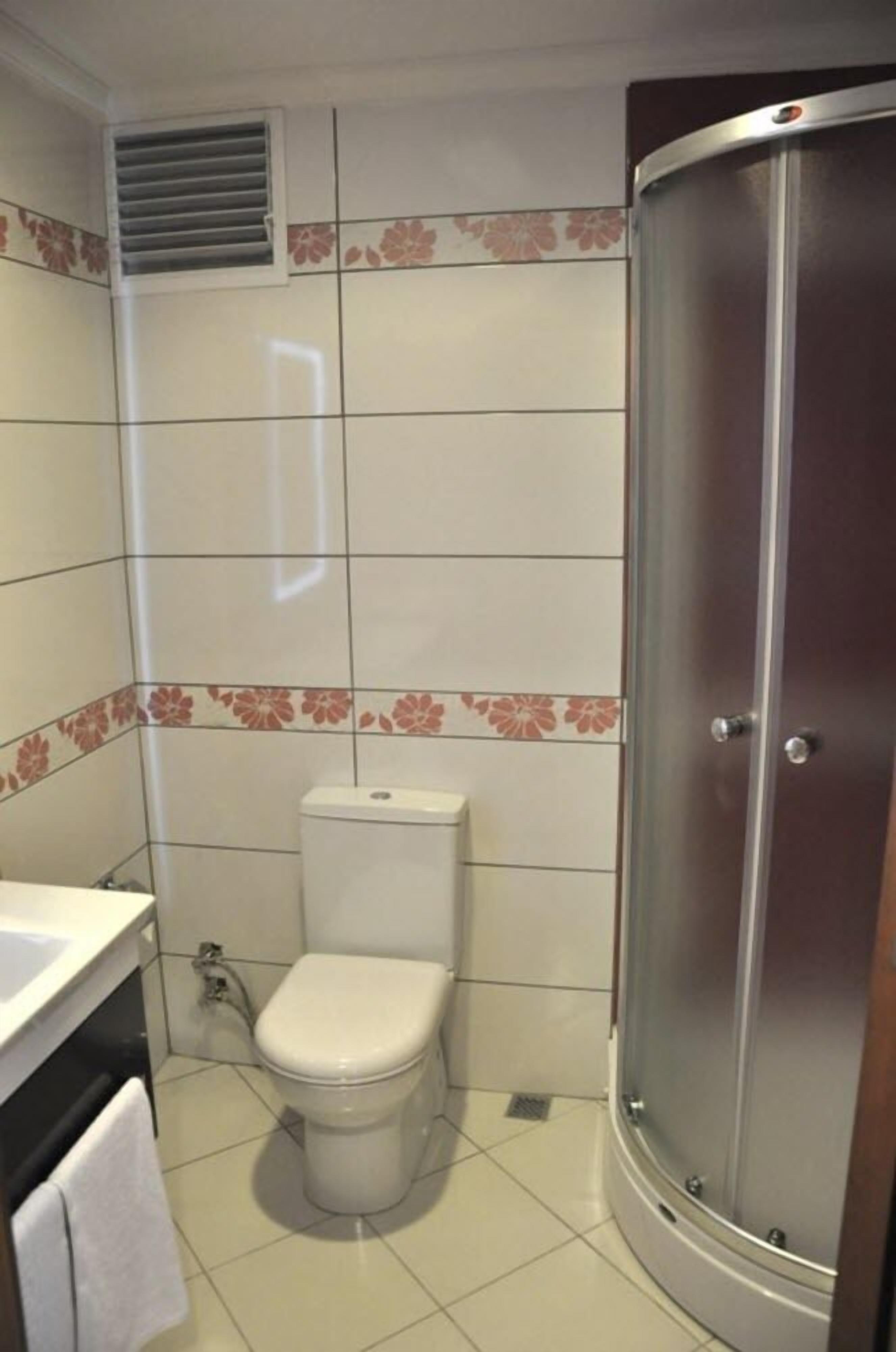 shower, free toiletries, hair dryer, slippers