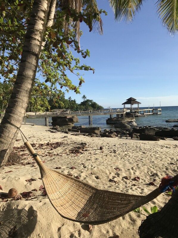 在海滩、划船/划独木舟