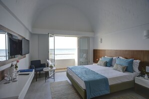 Chambre Double ou avec lits jumeaux, vue partielle sur la mer | Vue de la chambre
