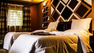 Down comforters, blackout drapes, rollaway beds, bed sheets
