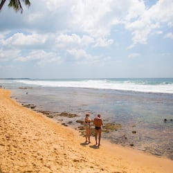 On the beach