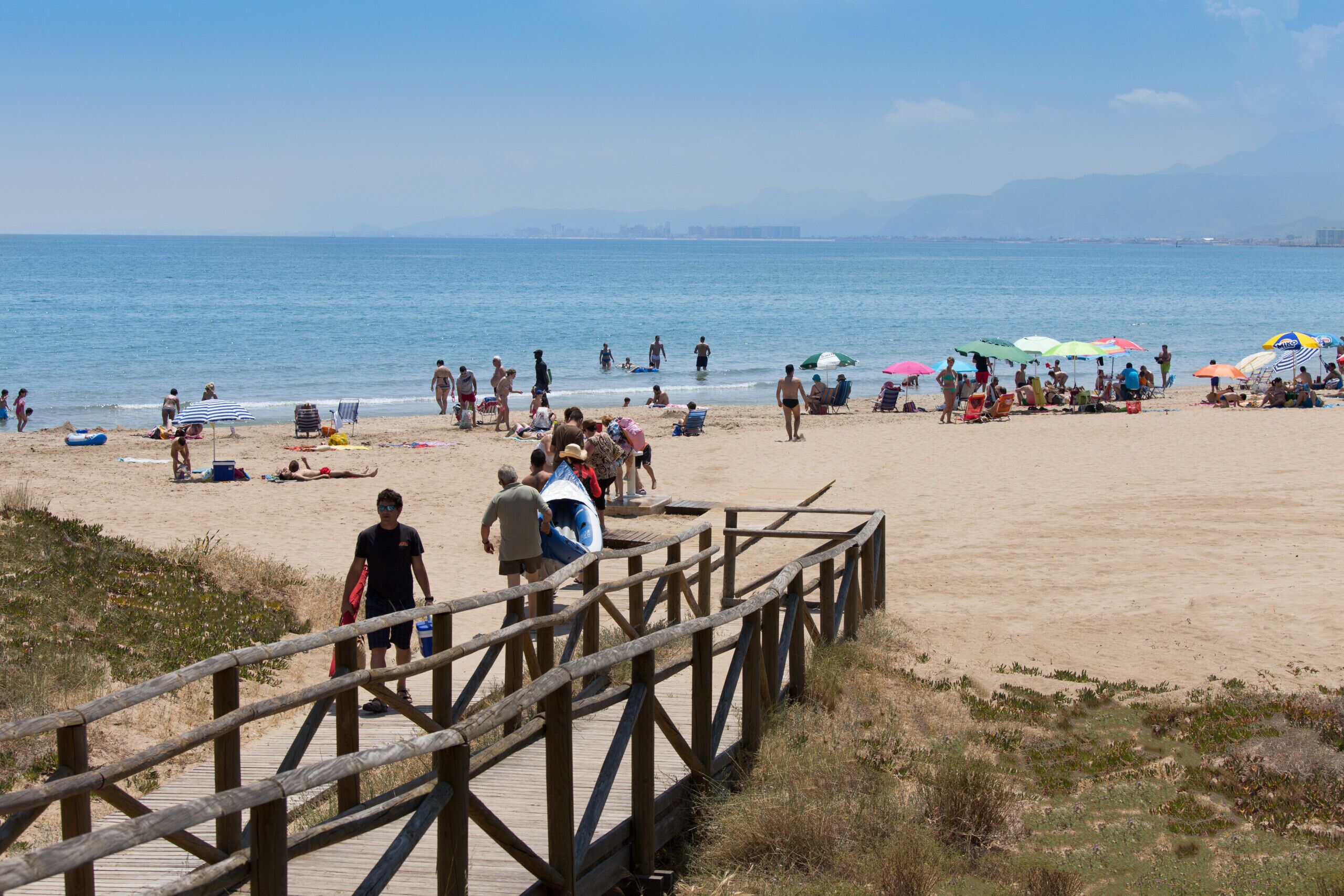 Vlak bij het strand