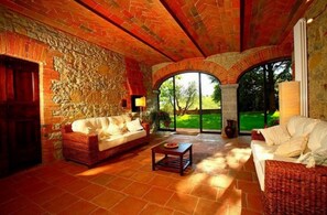 Apartment, 5 Bedrooms | Living room | Flat-screen TV, fireplace - Podere Lucignano Secondo Agriturismo (Gaiole in Chianti)
