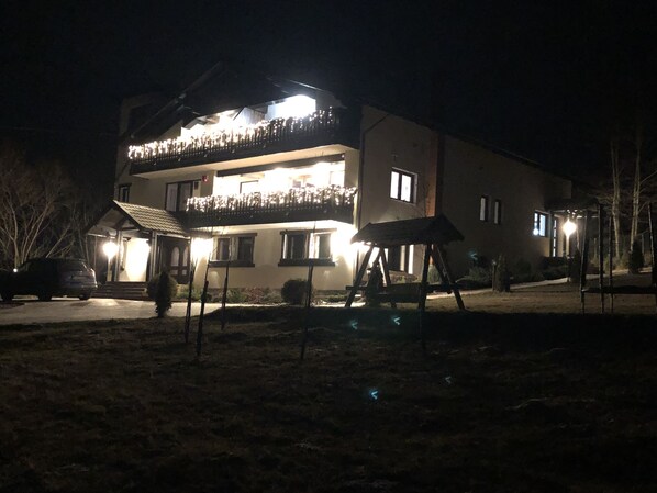 Front of property – evening/night