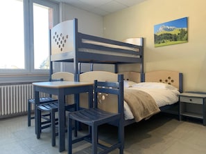 Premium bedding, desk, free WiFi, bed sheets