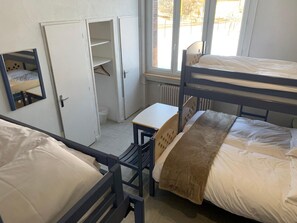 Premium bedding, desk, free WiFi, bed sheets