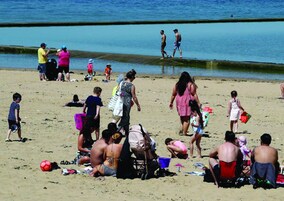 Aan het strand