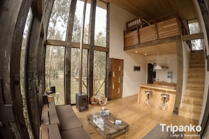 Deluxe-bungalow, 1 makuuhuone | Oleskelualue