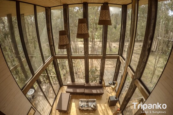 Deluxe-bungalow, 1 makuuhuone | Oleskelualue