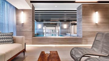 Indoor pool, open 8:00 AM to 8:00 PM, free pool cabanas, pool loungers