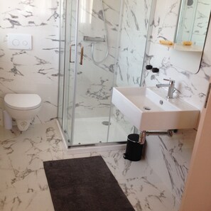Free toiletries, hair dryer, towels